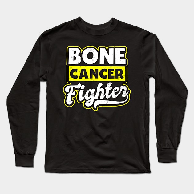 Bone Cancer Shirt | Cancer Fighter Gift Long Sleeve T-Shirt by Gawkclothing